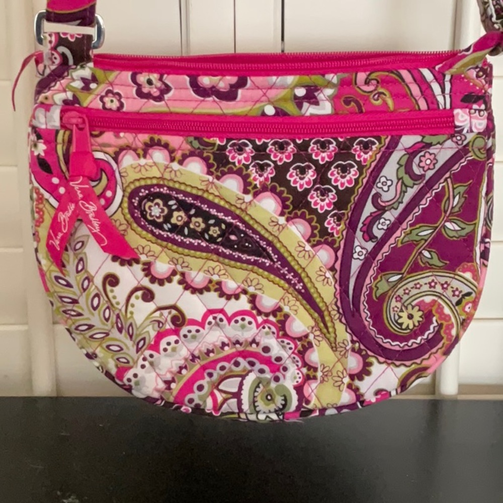 Vintage Vera Bradley Retired Very Berry Paisley Crossbody Bag NWOT - Picture 14 of 15